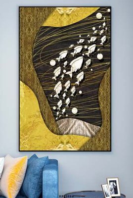 File in trần File tranh hiện đại pha lê gương KF82884 (bản gốc) bầu trời