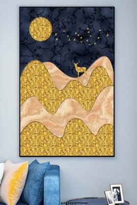 File tranh File tranh hiện đại pha lê gương KF82955 (gốc) chủ đề động vật