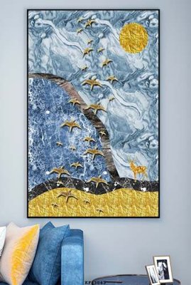 File in mica File tranh hiện đại pha lê gương KF83043 (ảnh gốc) đẹp