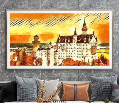 File PSD File tranh hiện đại pha lê gương KF83152 (gốc) cho in quảng cáo