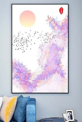 File gốc in mica File tranh hiện đại pha lê gương KF83194 chất lượng