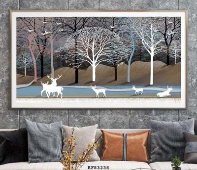 Tải file File tranh hiện đại pha lê gương KF83238 (gốc) chủ đề phong thủy