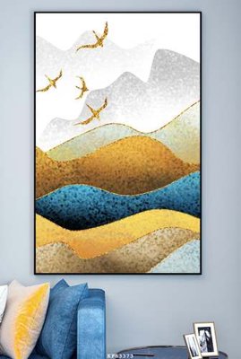 Hình ảnh file gốc File tranh hiện đại pha lê gương KF83373 cho in UV