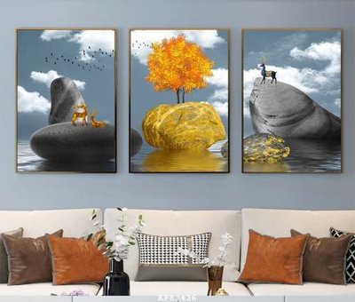 File tranh File tranh hiện đại pha lê gương KF83436 (ảnh gốc) in trần nhà