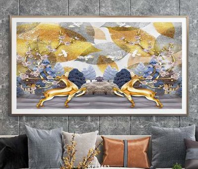 File gốc File tranh hiện đại pha lê gương KF83483 (in ấn) màu sắc trung thực