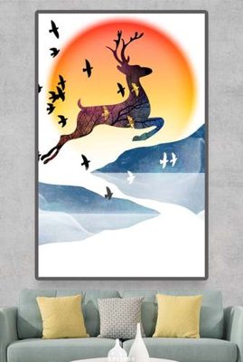 File tranh in trần File tranh hiện đại pha lê gương KF83509 (ảnh gốc siêu nét)