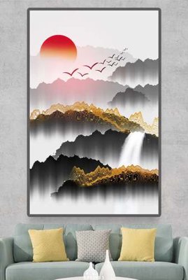 File gốc File tranh hiện đại pha lê gương KF83523 (trang trí) phòng làm việc