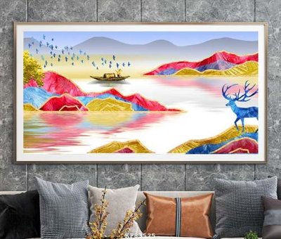 Tải file gốc File tranh hiện đại pha lê gương KF83525 dùng cho in ấn