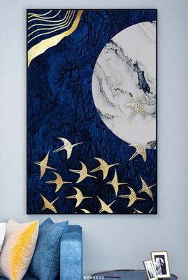 File gốc File tranh hiện đại pha lê gương KF83532 (in tráng gương) ốp tường