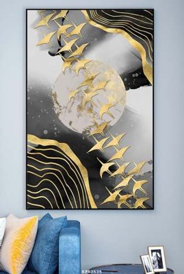 File gốc File tranh hiện đại pha lê gương KF83535 (in lụa) trang trí tường