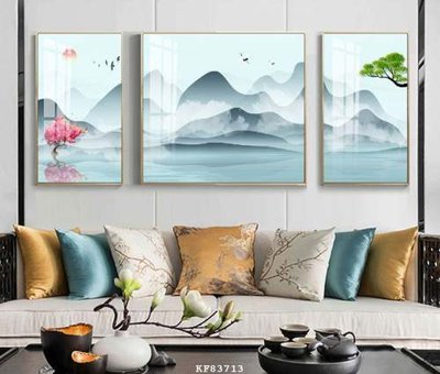 Ảnh gốc File tranh hiện đại pha lê gương KF83713 (độ nét cao) in mica