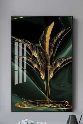 Tải file File tranh hiện đại pha lê gương KF83861 (gốc) chủ đề phong thủy