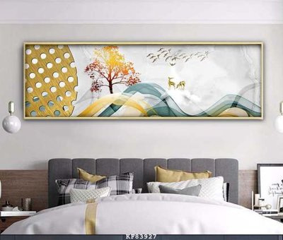 File in trần File tranh hiện đại pha lê gương KF83927 (bản gốc) phong cảnh