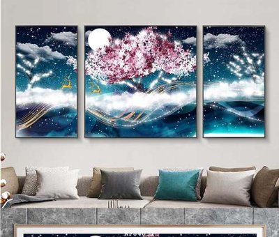 File ảnh File tranh hiện đại pha lê gương KF84032 (gốc) in poster