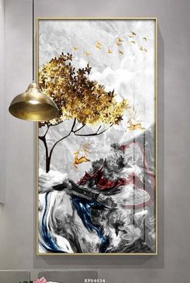 File gốc File tranh hiện đại pha lê gương KF84034 (chuẩn màu) cho in offset