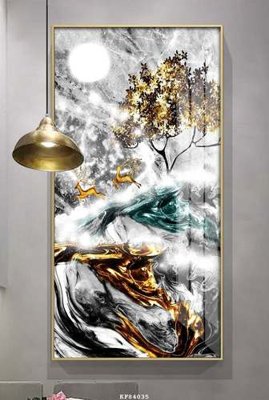 Download file gốc File tranh hiện đại pha lê gương KF84035 (in mica) 3D