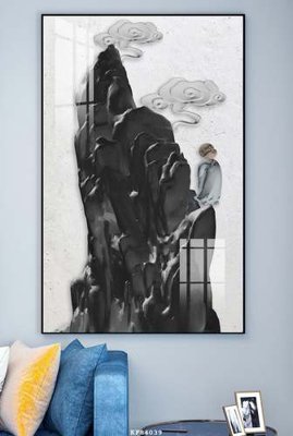 File tranh in trần File tranh hiện đại pha lê gương KF84039 (ảnh gốc siêu nét)