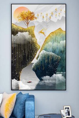 File ảnh File tranh hiện đại pha lê gương KF84123 (gốc) cho trang trí nhà hàng