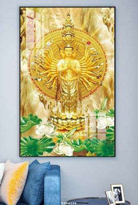 File gốc File tranh hiện đại pha lê gương KF84134 cho in ấn và thiết kế