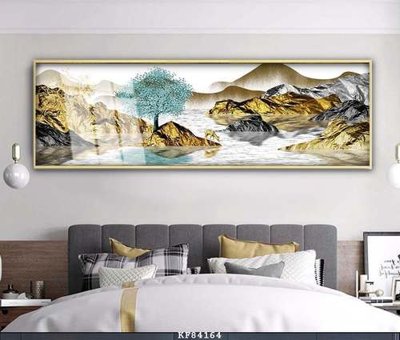 File gốc File tranh hiện đại pha lê gương KF84164 (in lụa) tranh phong thủy