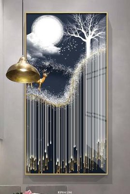 File tranh quảng cáo File tranh hiện đại pha lê gương KF84196 (download file gốc)