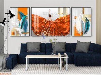 File gốc File tranh hiện đại pha lê gương KF90039 (thiết kế) cho in ấn