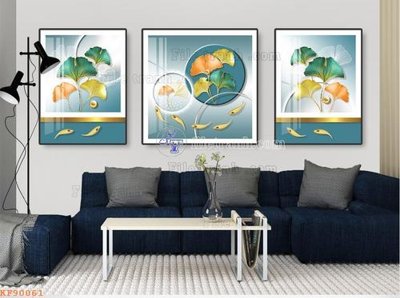 File gốc in tráng gương File tranh hiện đại pha lê gương KF90061 chi tiết