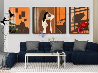 Tải file File tranh hiện đại pha lê gương KF90121 (gốc) làm file in ấn