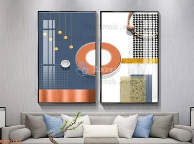 Download file gốc File tranh hiện đại pha lê gương KF90132 (in lụa) tranh 3D