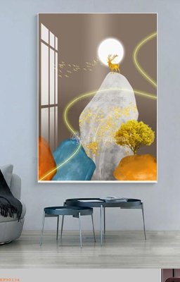 File tranh trang trí File tranh hiện đại pha lê gương KF90134 (tải file gốc)