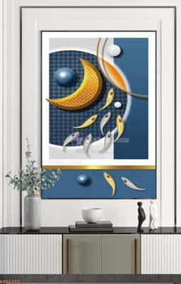 File gốc File tranh hiện đại pha lê gương KF90277 (in tráng gương) sang trọng