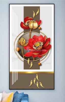 Download file File tranh hiện đại pha lê gương KF90285 (gốc) in mica ốp bếp