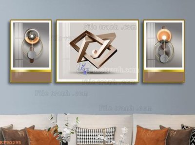 Tải file File tranh hiện đại pha lê gương KF90295 (gốc) in tranh tráng gương