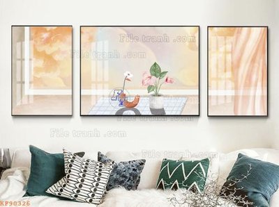 Tải file File tranh hiện đại pha lê gương KF90326 (ảnh gốc) in gạch men