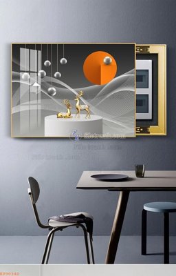 Mua file gốc File tranh hiện đại pha lê gương KF90340 (in ấn) tại Filetranh.com