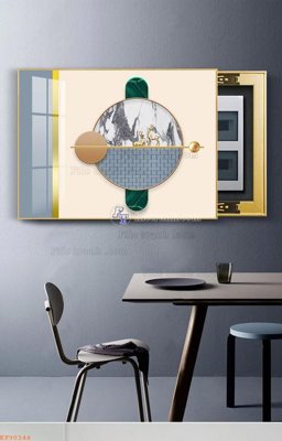 File tranh quảng cáo File tranh hiện đại pha lê gương KF90344 (file gốc) chuyên nghiệp