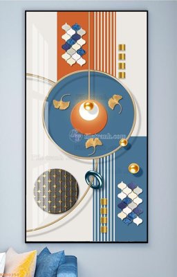 File tranh File tranh hiện đại pha lê gương KF90351 (gốc) chủ đề trừu tượng