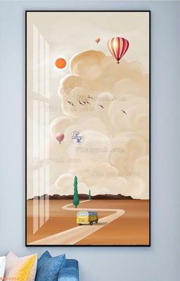 Tải file File tranh hiện đại pha lê gương KF90352 (gốc) chủ đề hoa sen