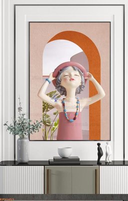 File gốc File tranh hiện đại pha lê gương KF90453 (phong cách) châu Âu