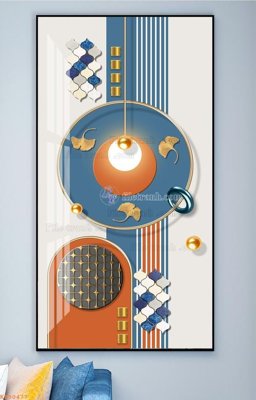 File in trần File tranh hiện đại pha lê gương KF90477 (file gốc) xuyên sáng