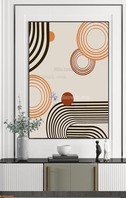 File in mica File tranh hiện đại pha lê gương KF90486 (bản gốc) siêu trong