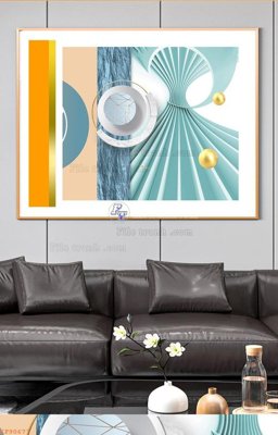 File ảnh File tranh hiện đại pha lê gương KF90677 (gốc) in PP, decal