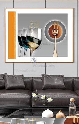 File tranh File tranh hiện đại pha lê gương KF90712 (gốc) chủ đề thành phố