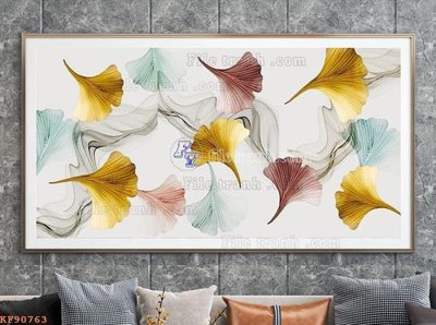 Hình ảnh file gốc in lụa File tranh hiện đại pha lê gương KF90763