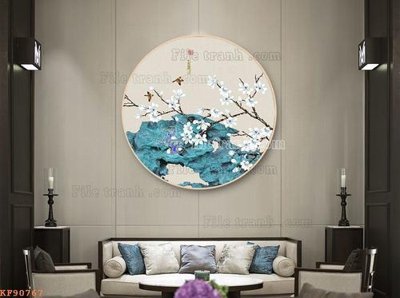 File tranh File tranh hiện đại pha lê gương KF90767 (gốc) in vải canvas