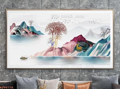 File ảnh File tranh hiện đại pha lê gương KF90778 (gốc) in standee