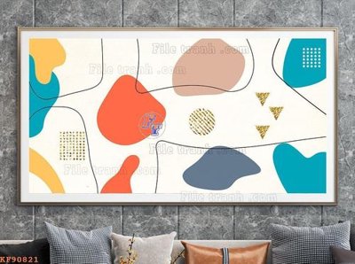 File gốc File tranh hiện đại pha lê gương KF90821 (in lụa) họa tiết 3D