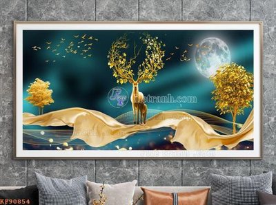 Tải file File tranh hiện đại pha lê gương KF90854 (gốc) làm tranh trang trí