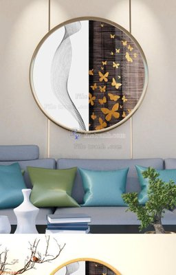 File gốc File tranh hiện đại pha lê gương KF90884 (dành cho trang trí nội thất)