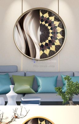 File gốc File tranh hiện đại pha lê gương KF90885 (in tráng gương) sang trọng